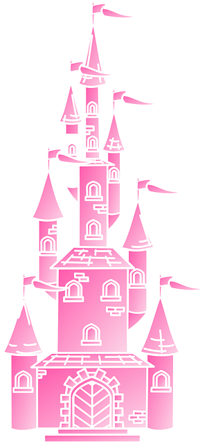Castle-312509 - Pink Castle Oval Ornament (320x640), Png Download