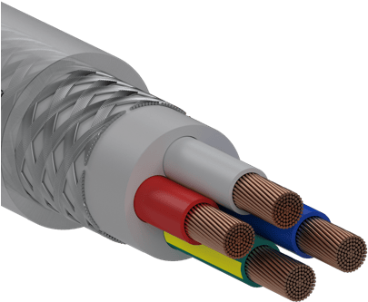 Power Cable Screened - Electrical Cable (408x413), Png Download