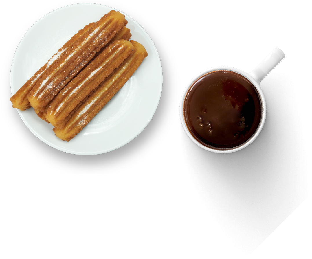 Crunchyeven Four Hours After Being Cooked - Chocolate Con Churros Png (1078x895), Png Download