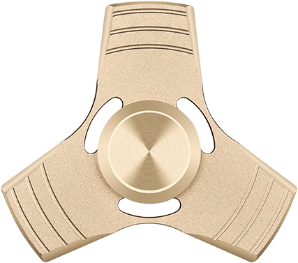 Ouuo Gold Hand Spinner - Golden Metal Fidget Spinner (500x500), Png Download