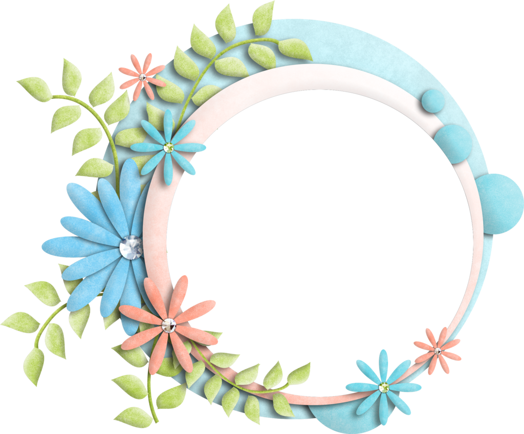Floral Frame Transparent Background - Clear Background Circle Frame Png (1024x847), Png Download