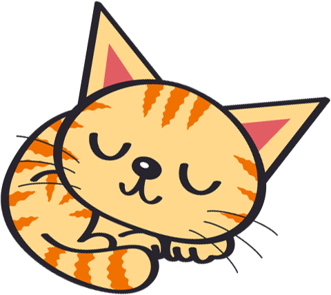 Catsleeping2 - Cat Sleeping Cartoon Png (480x428), Png Download