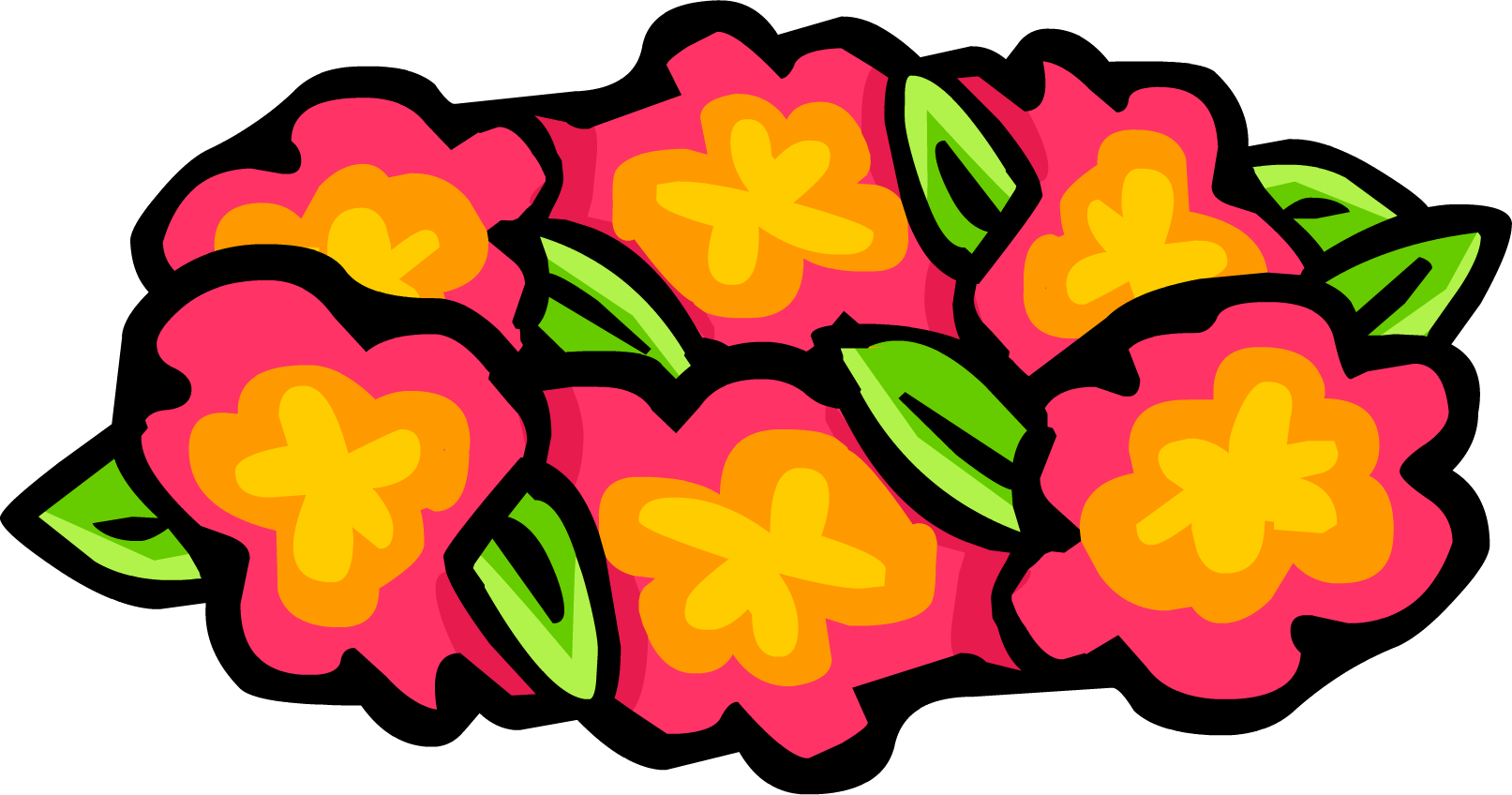 Flower Club Penguin Wiki Fandom Powered By - Club Penguin Head Items (1613x848), Png Download