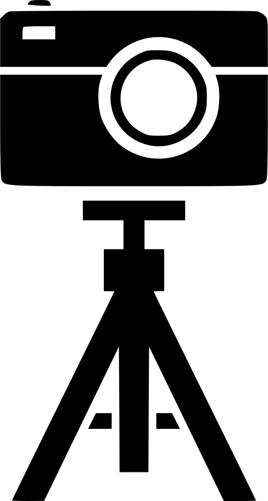 Png File Svg - Camera With Tripod Logo (524x980), Png Download