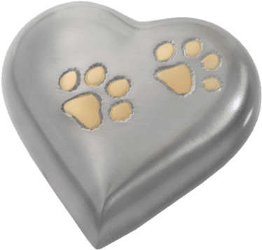 Brass Heart Two Paw - Bronze (400x400), Png Download