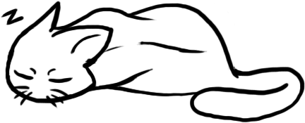 Mid Night - Sleeping Cat Animated Gif (500x500), Png Download