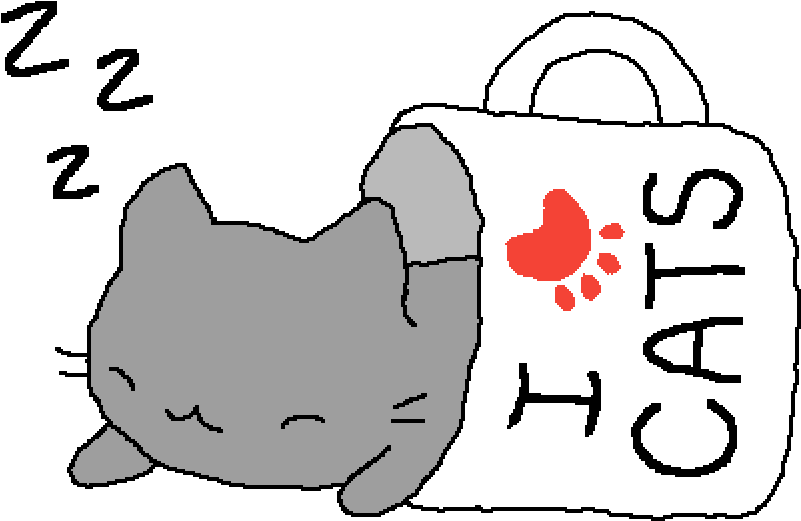 Cat Sleeping - Animados Gatos Kawaii (1000x780), Png Download