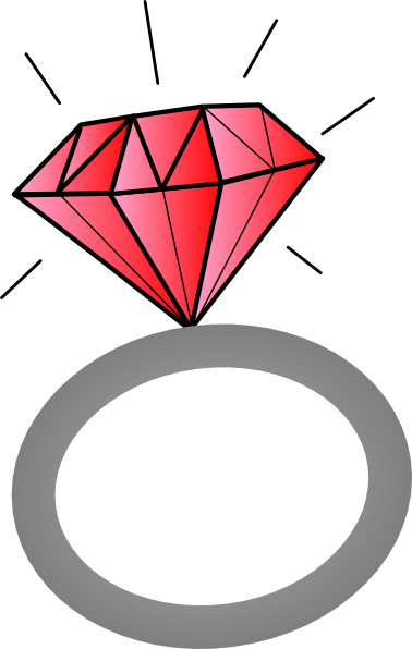 Red Wedding Ring Clipart (378x596), Png Download