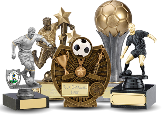 Football Trophies With Free Engraving - Football Cups And Trophies (554x395), Png Download