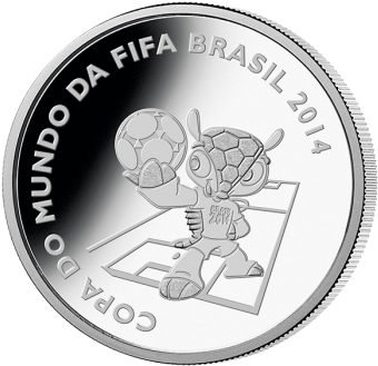 Br0001 Fifa2014 Mascot R693 2014 Brazil 5 Reais World - 2014 Brazil 5 Reais World Cup Mascot Proof Coin (350x350), Png Download