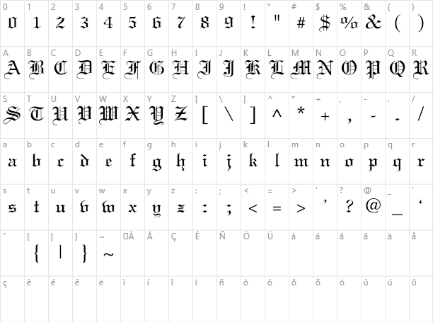 Example Corona Character Map - Tipografia Corona (612x459), Png Download
