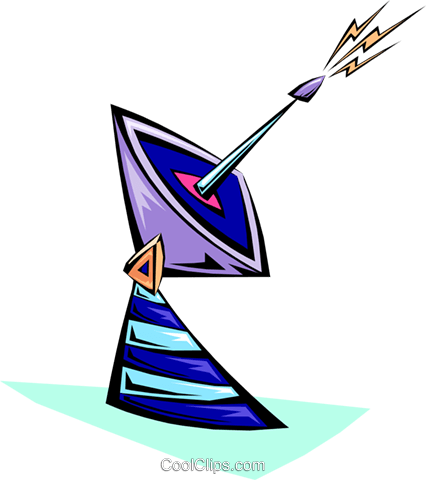 Cartoon Earth Satellite Dish Royalty Free Vector Clip - Cartoon (426x480), Png Download