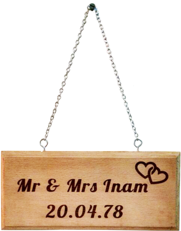 Wooden Plaque 1 - Chain (480x480), Png Download