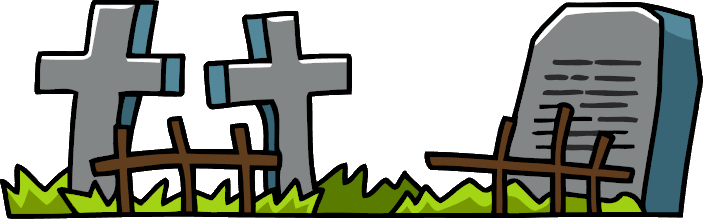 Graveyard - Scribblenauts Graveyard (703x219), Png Download