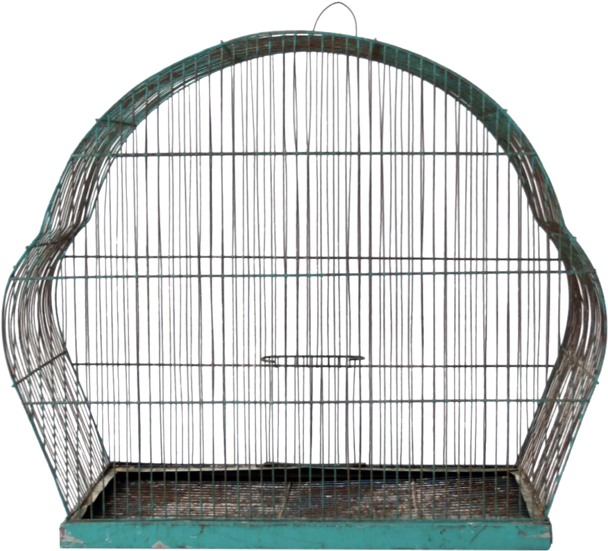 Vintage Wire Bird Cage - Birdcage (972x882), Png Download