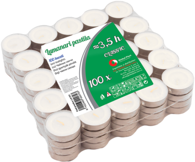 White Tealights La101, 100 Pcs/set, Burning Time - Quarter (500x369), Png Download