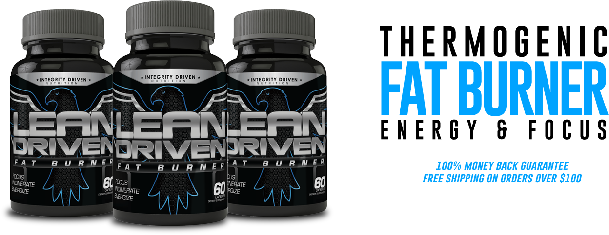 Take Your Fat Burning To The Major Leagues With Integrity - Integrity Driven Nutrition Lean Driven 60caps (1383x524), Png Download