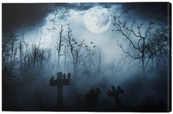 Graveyard Silhouette Halloween Abstract Background - Cimitero Sfondo (400x400), Png Download