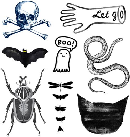 Graveyard Set - Skull And Crossbones (690x690), Png Download