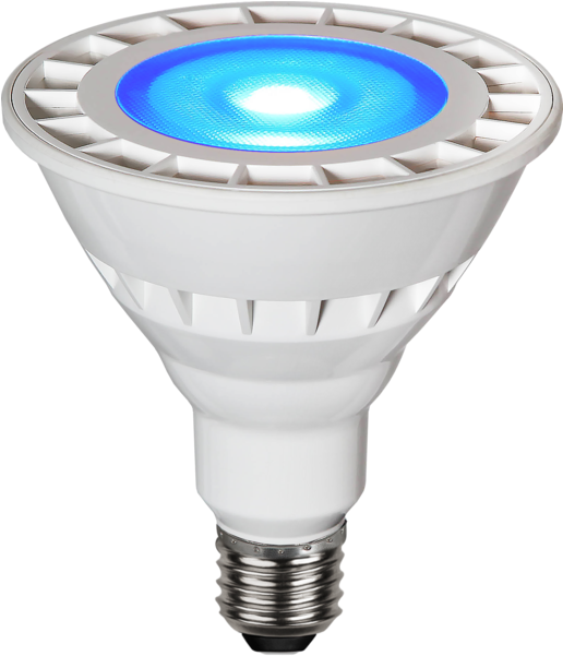 Led Lamp E27 Par38 Outdoor Spotlight - Led Reflektorlampe Par38 Spotlight 13w Blau E27 (600x600), Png Download