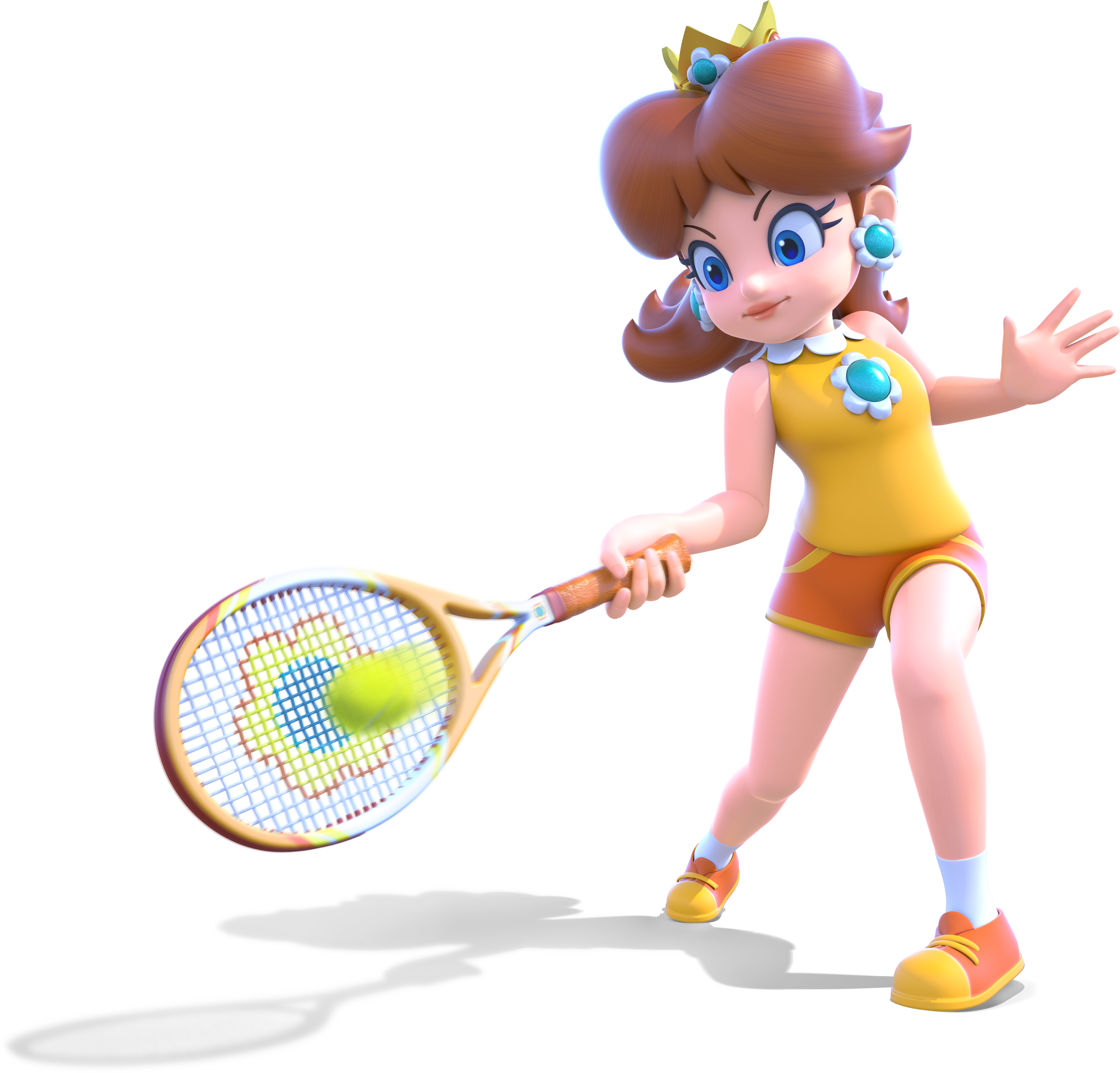 Image - Daisy Mario Tennis Ace (3471x3327), Png Download