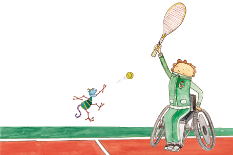 School At The Pace Of My Crutches, To Put Up With The - Wheelchair Tennis (455x304), Png Download