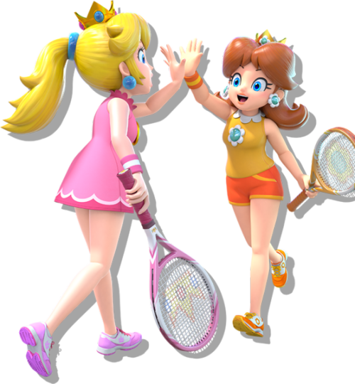 Official Peach & Daisy Artwork From Mario Tennis Aces - Mario Tennis Aces Peach (500x540), Png Download