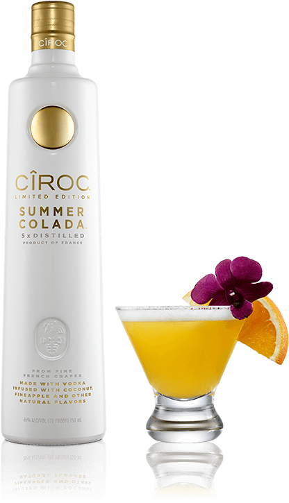 Colada Sunrise With Ciroc Summer Colada - Ciroc Summer Colada Flavoured Vodka (425x803), Png Download