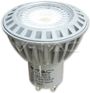 1603 - 6w Led Cob Spotlight - Warm White - 3000k (vt-1860) (400x400), Png Download