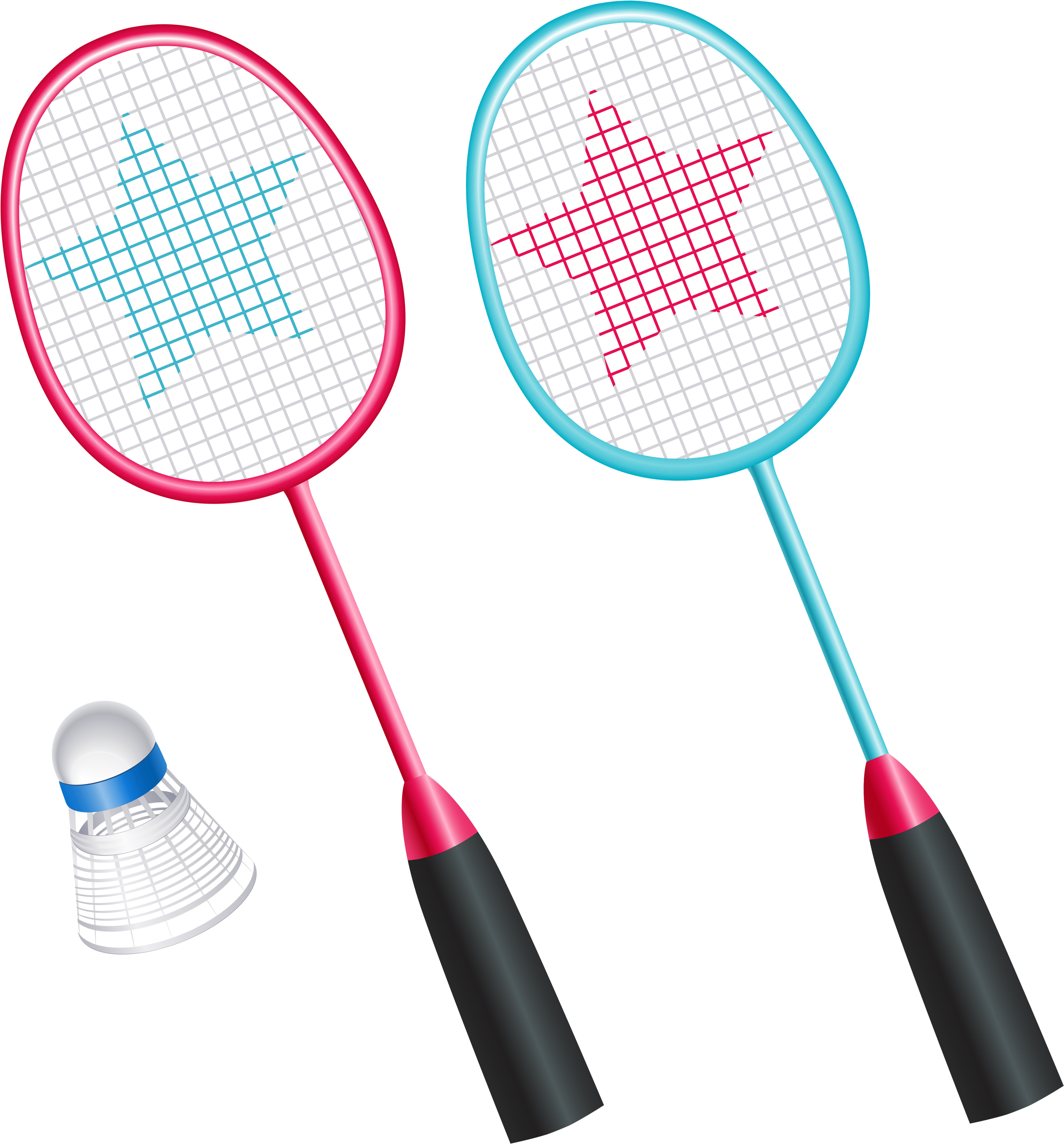 Badminton Racket Shuttlecock Icon - Badminton Racket And Shuttle Png (4158x4258), Png Download