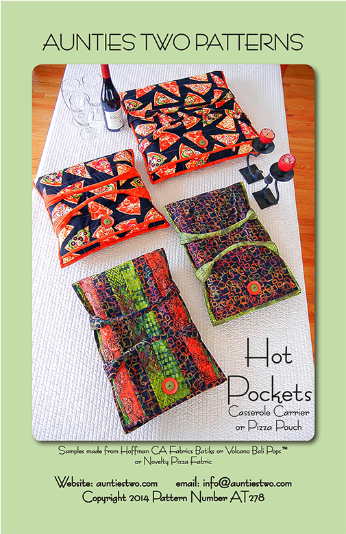 At278 Hot Pockets - Aunties Two Patterns Hot Pockets Casserole Carrier (1170x779), Png Download
