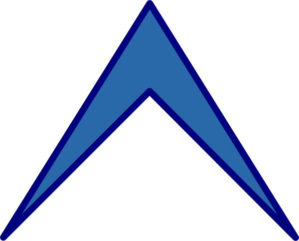 How To Set Use Blue Arrow Up Svg Vector (600x483), Png Download