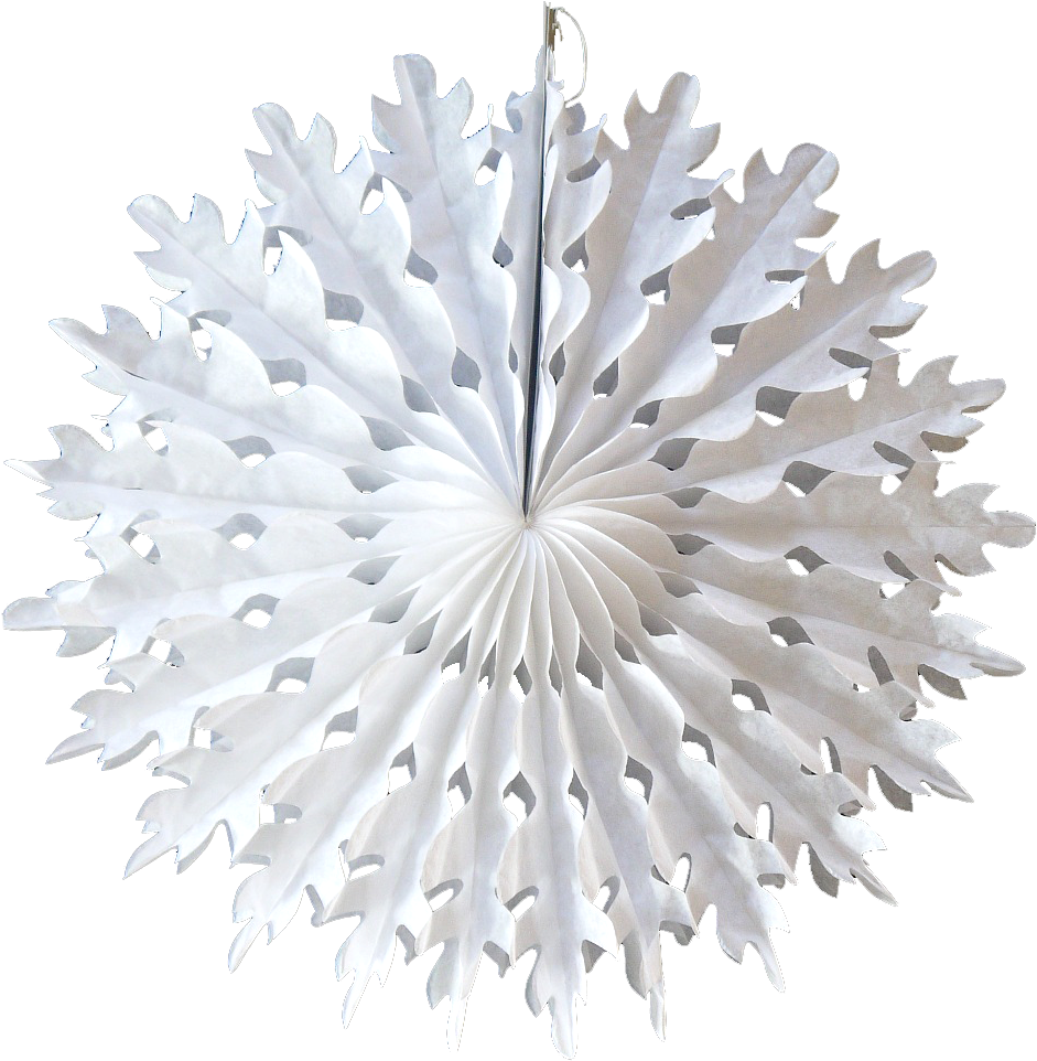 3 Copos De Nieve De Papel Decorativos - Paper Fans Wit (3st) (1067x1067), Png Download