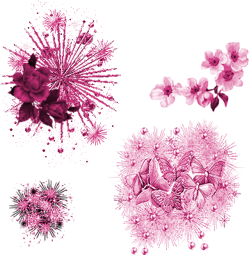 Pink Glitter Butterflys - Painting (400x400), Png Download