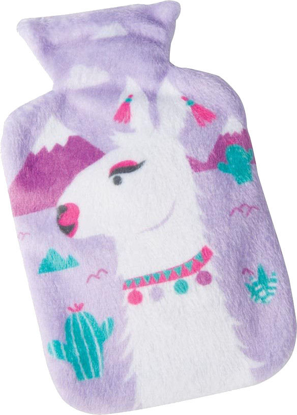 Purple Llama Pocket Hot Water Bottle - Is Gift Llama (584x816), Png Download