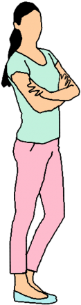 Women,standing,cut Out,people,young Women,arms Crossed,casual - Clothing (500x500), Png Download