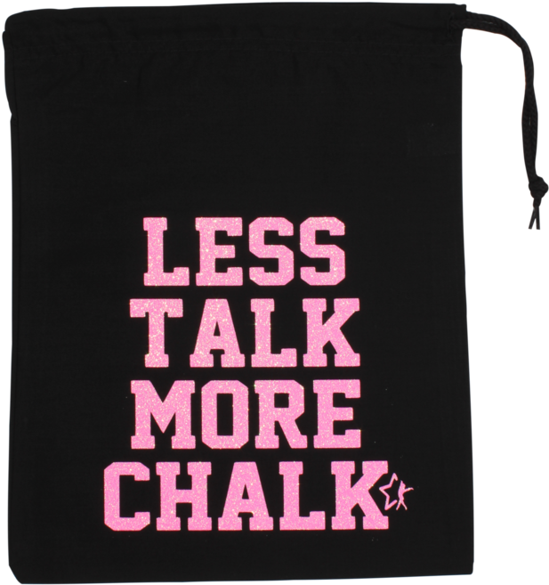 Less Talk More Chalk Grip Bag - College Of Charleston (683x1024), Png Download