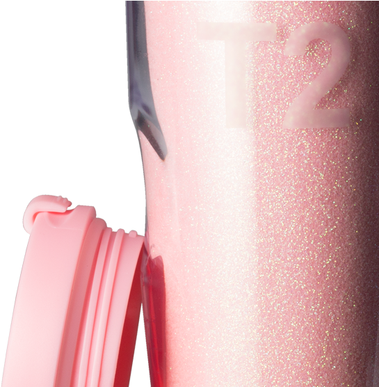 Garden Delights Pale Pink Glitter Travel Cup - Pink (555x555), Png Download