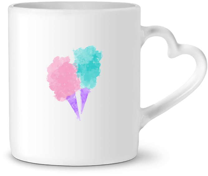 Mug Coeur Watercolor Cotton Candy Par Pinkglitter - Mug (690x850), Png Download