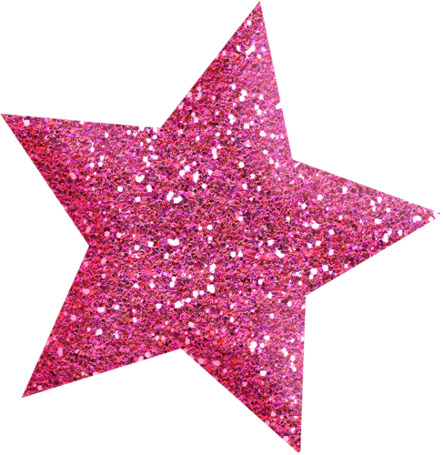 Go To Image - Pink Glitter Star Png (487x500), Png Download