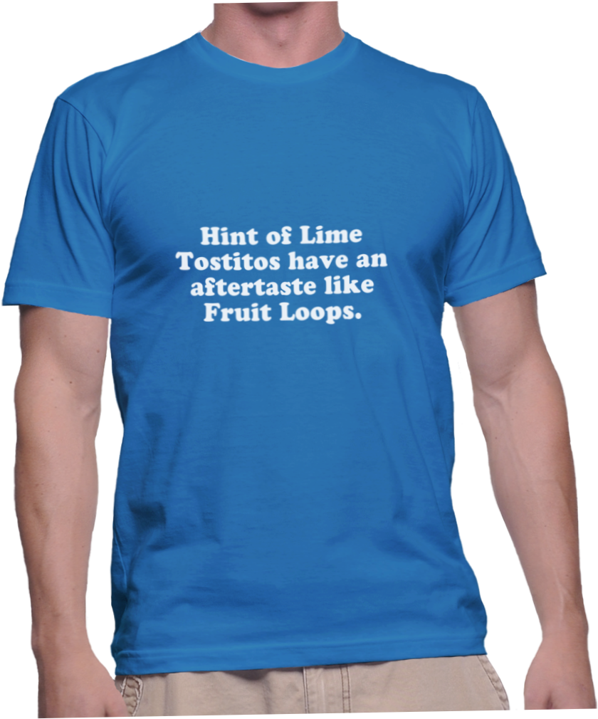 Hint Of Lime Tostitos Have An Aftertaste Like Fruit - Blue T Shirts For Mens (1038x1018), Png Download