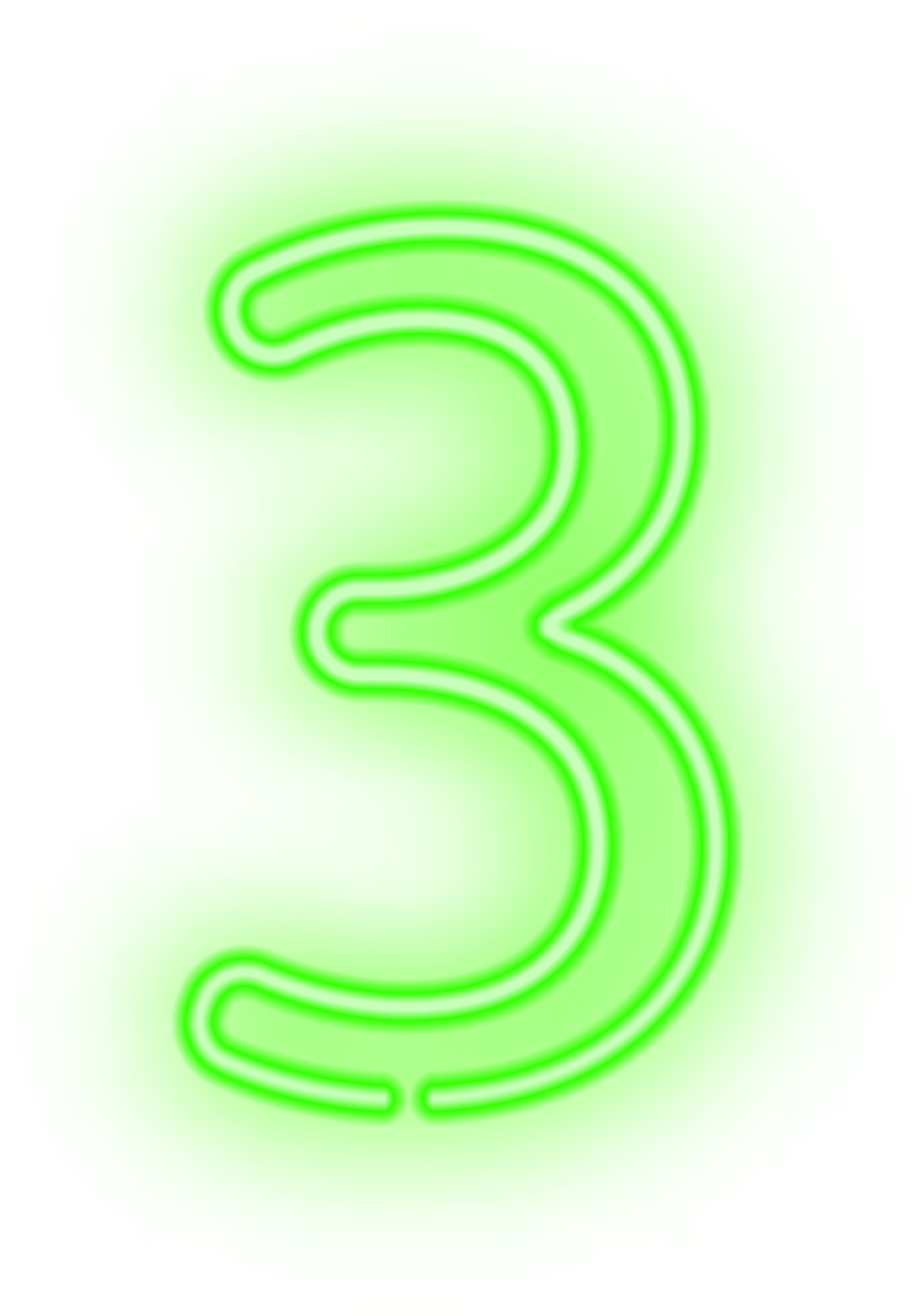 Three Png Clip Art - Neon (5949x8000), Png Download