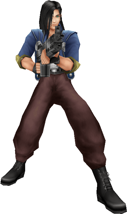 "the Man With The Machine Gun" - Final Fantasy Machine Gun (435x730), Png Download