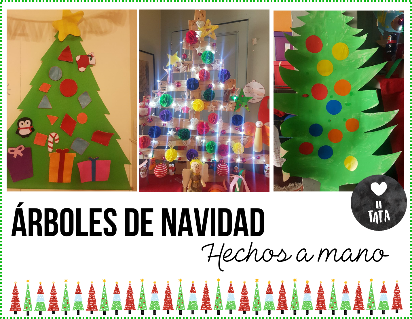 Árboles De Navidad Hechos A Mano Para Interactuar - Christmas Tree (1497x1107), Png Download
