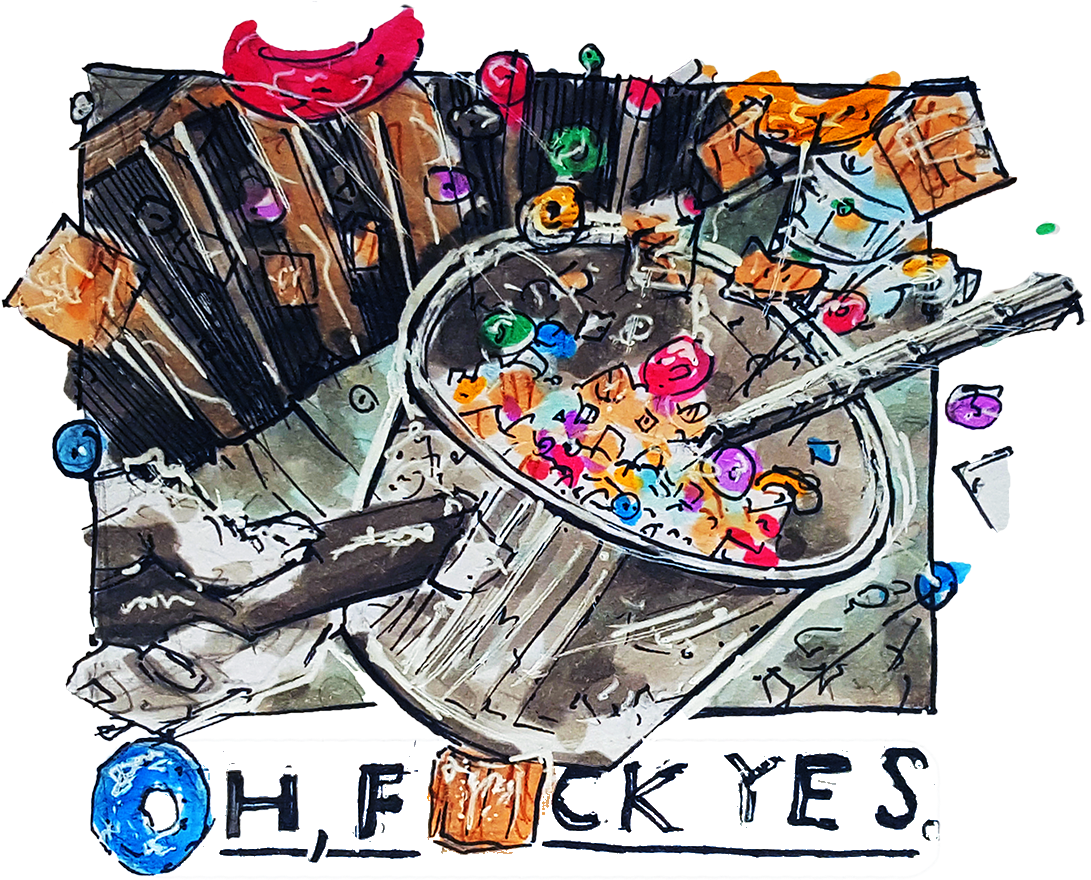 Oh, F[ ]ck Yes - Kellogg's Froot Loops (1104x902), Png Download