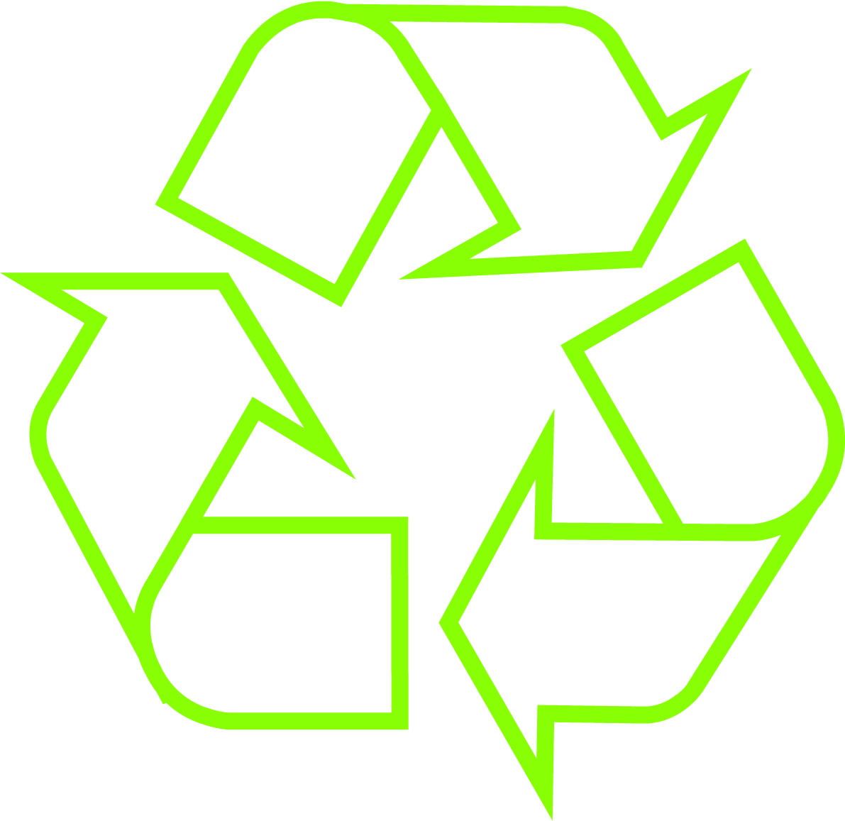 Recycling Symbol Icon Outline Light Green - Recycle Logo Yellow (1200x1171), Png Download