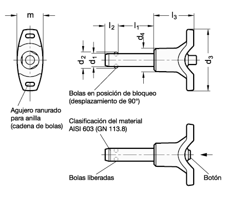 Pasadores De Fijación Con Bola De Acero Inoxidable - Steel (488x384), Png Download