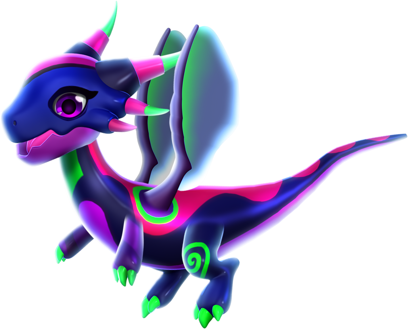 Neon Dragon - Dragon Neon Dragon Mania Legend (1446x1176), Png Download