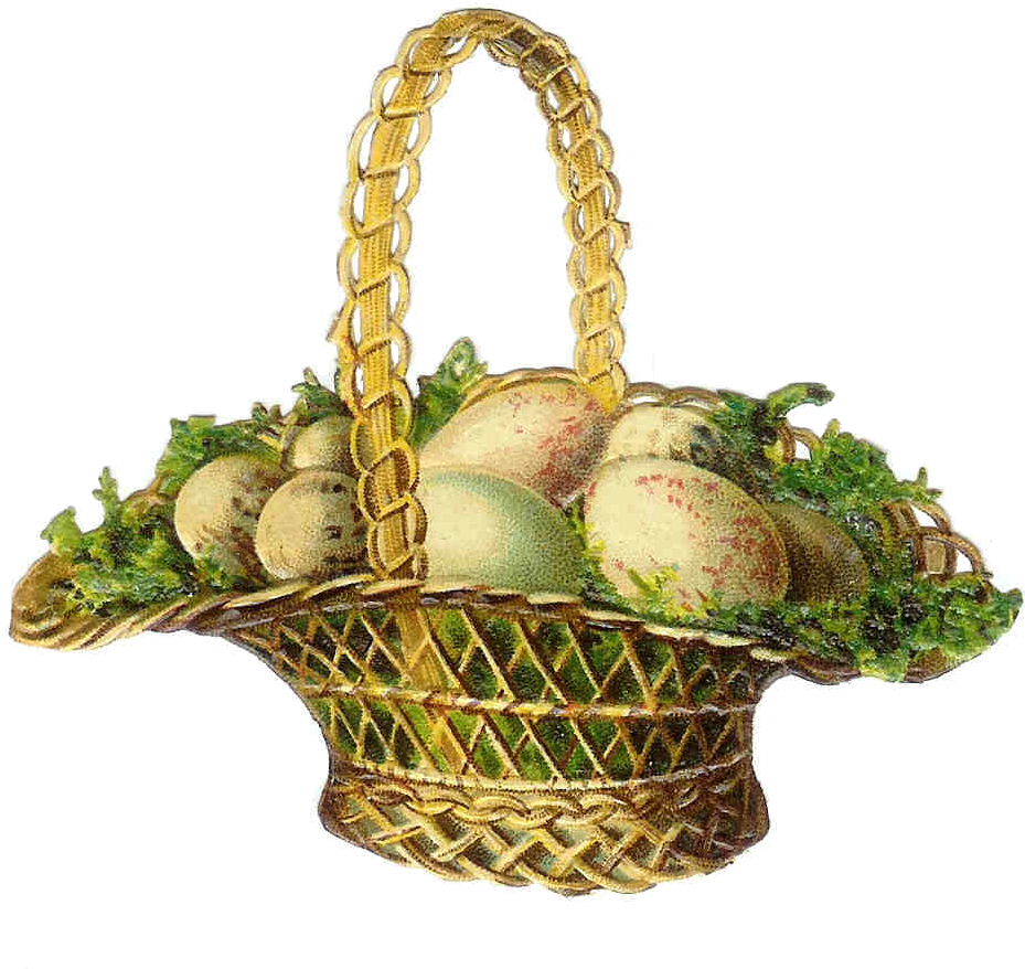 Vintage Easter Lily Clip Art - Vintage Easter Eggs Png (1170x1058), Png Download