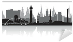 Glasgow Skyline Silhouette (400x400), Png Download